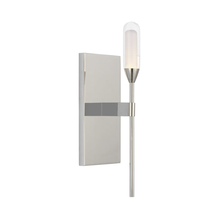 Overture LED Wall Light in Polished Nickel.