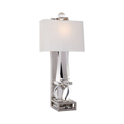 Paladin Obelisk Wall Light in Crystal/Polished Nickel.