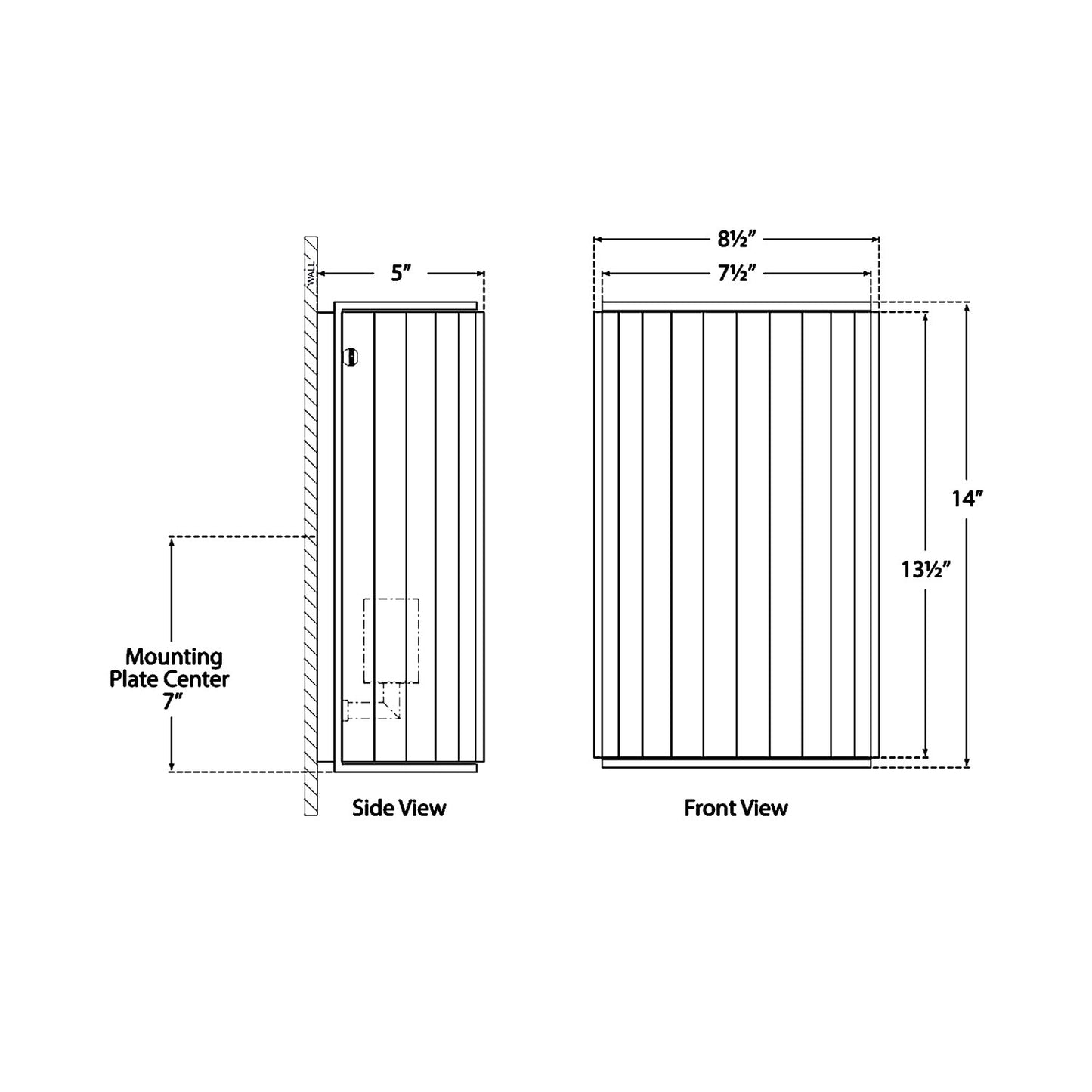 Palati Wall Light - line drawing.