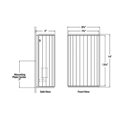 Palati Wall Light - line drawing.