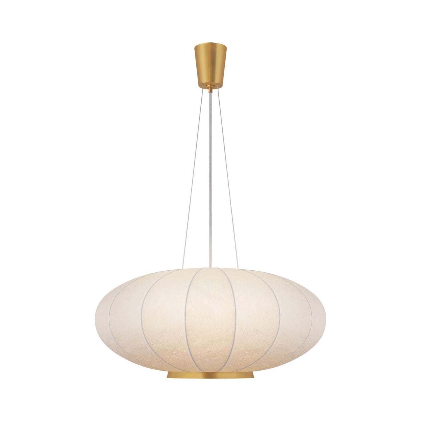 Paper Moon Pendant Light in Soft Brass (Large).