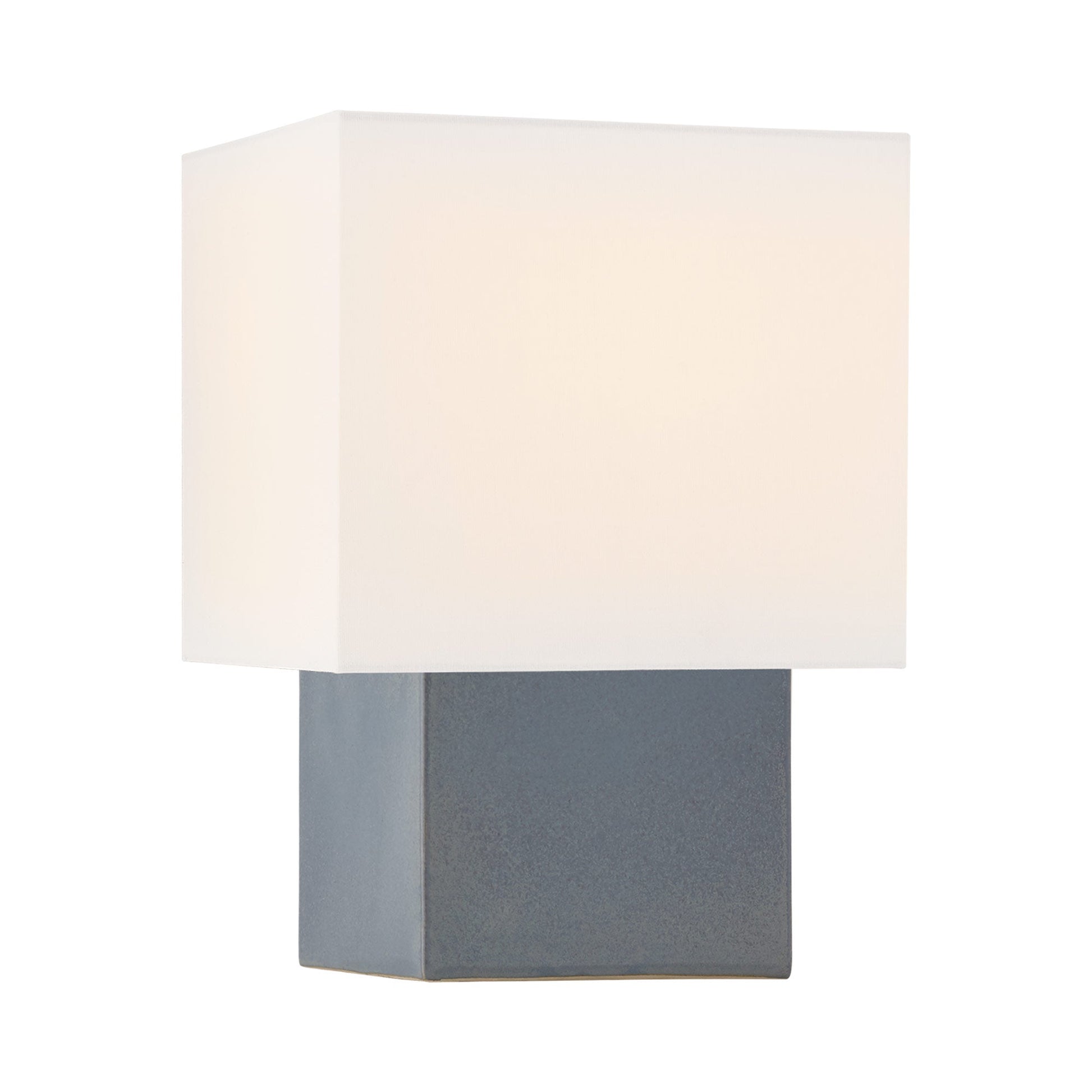 Pari Square Table Lamp in Cloudy Blue.