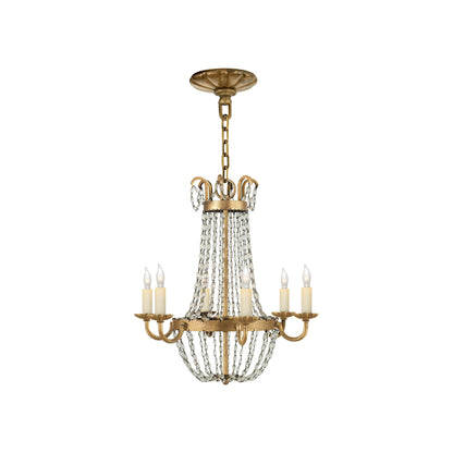 Paris Flea Market Chandelier in Gilded Iron (Petite).