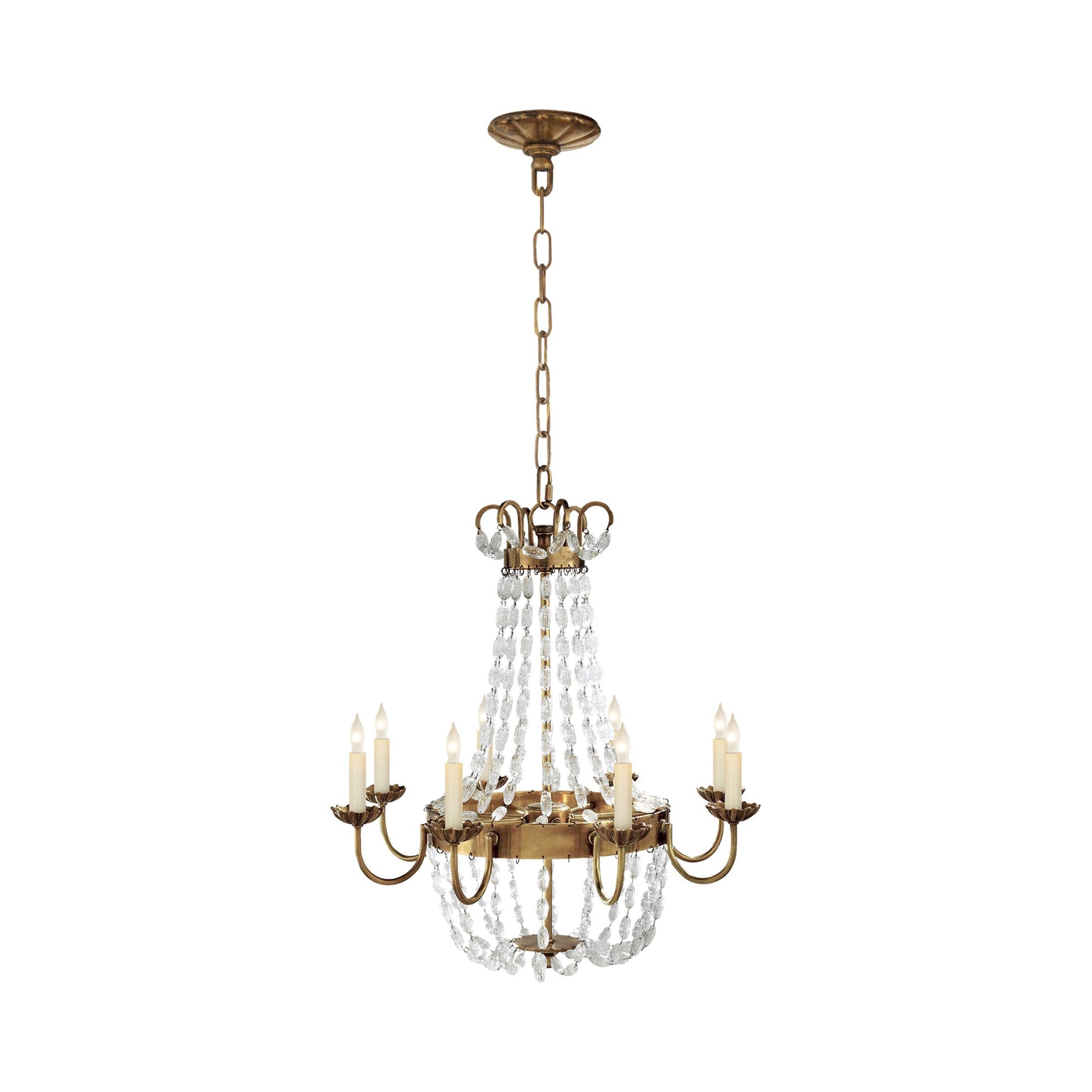 Paris Flea Market Chandelier in Antique-Burnished Brass (Medium).
