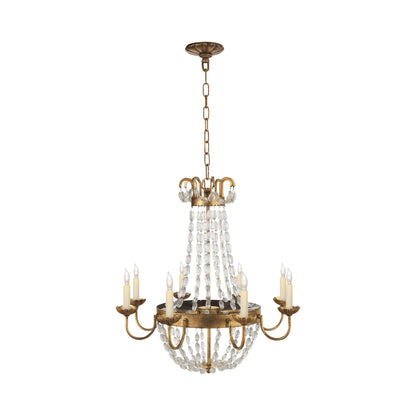 Paris Flea Market Chandelier in Gilded Iron (Medium).