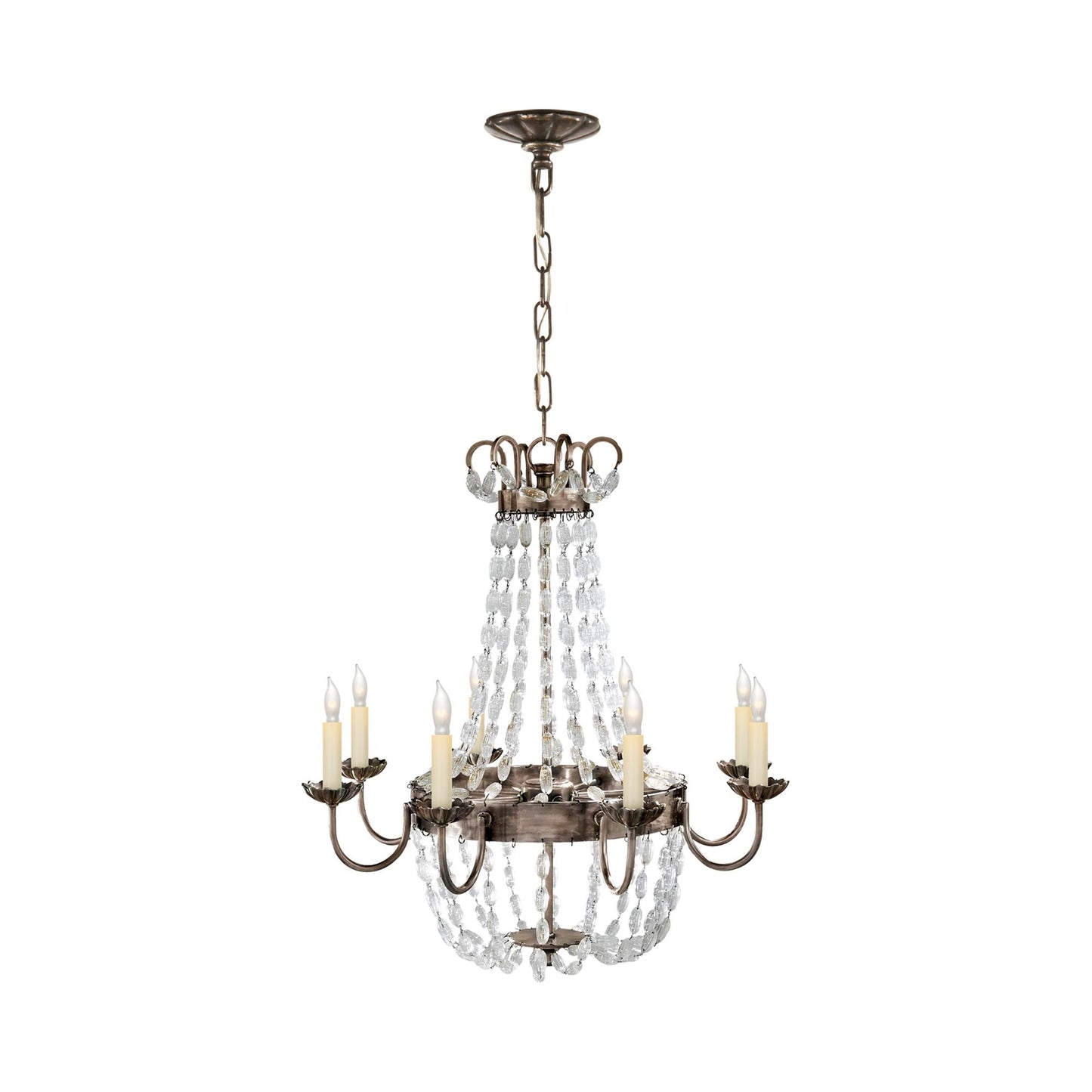 Paris Flea Market Chandelier in Sheffield Silver (Medium).