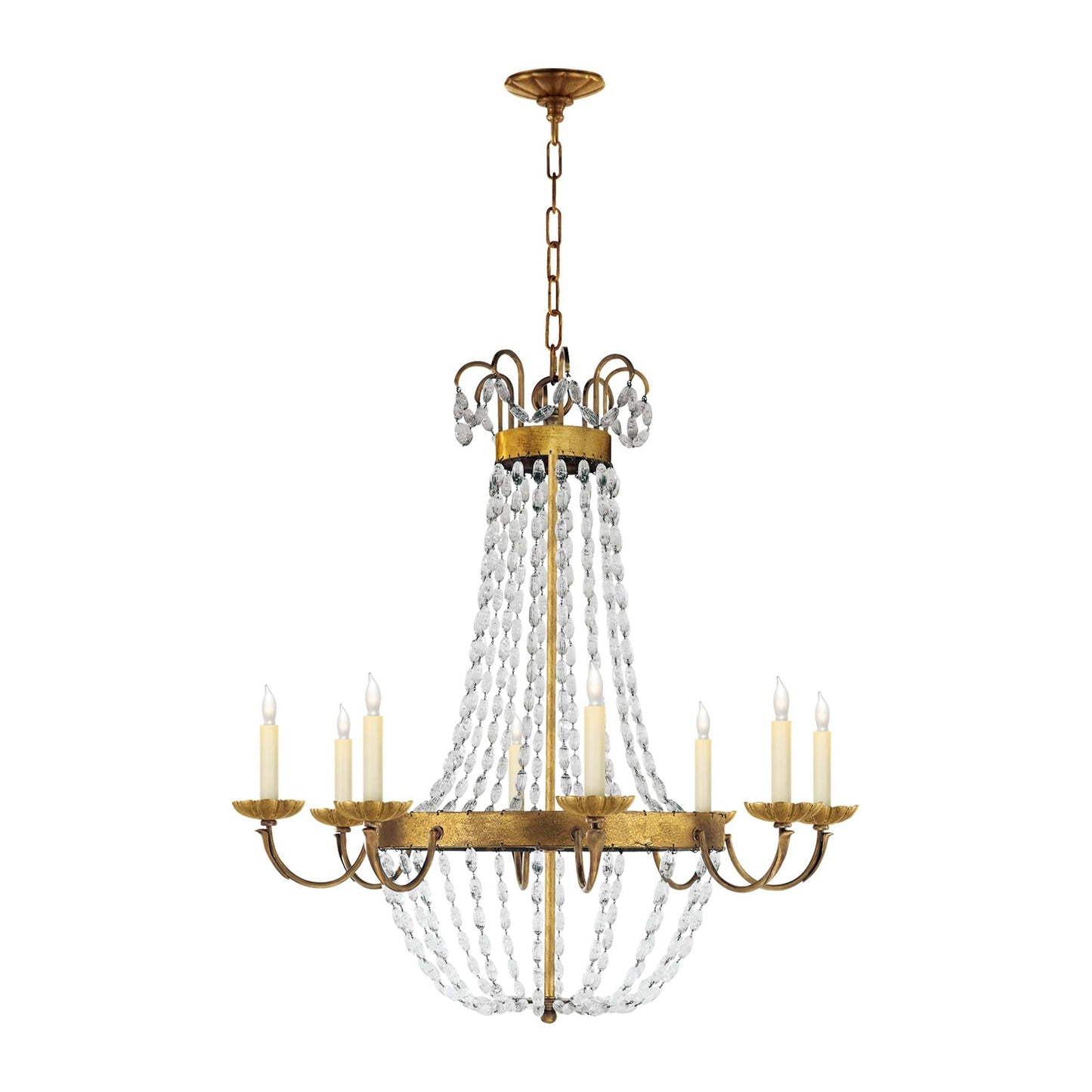 Paris Flea Market Chandelier in Gilded Iron (Large).