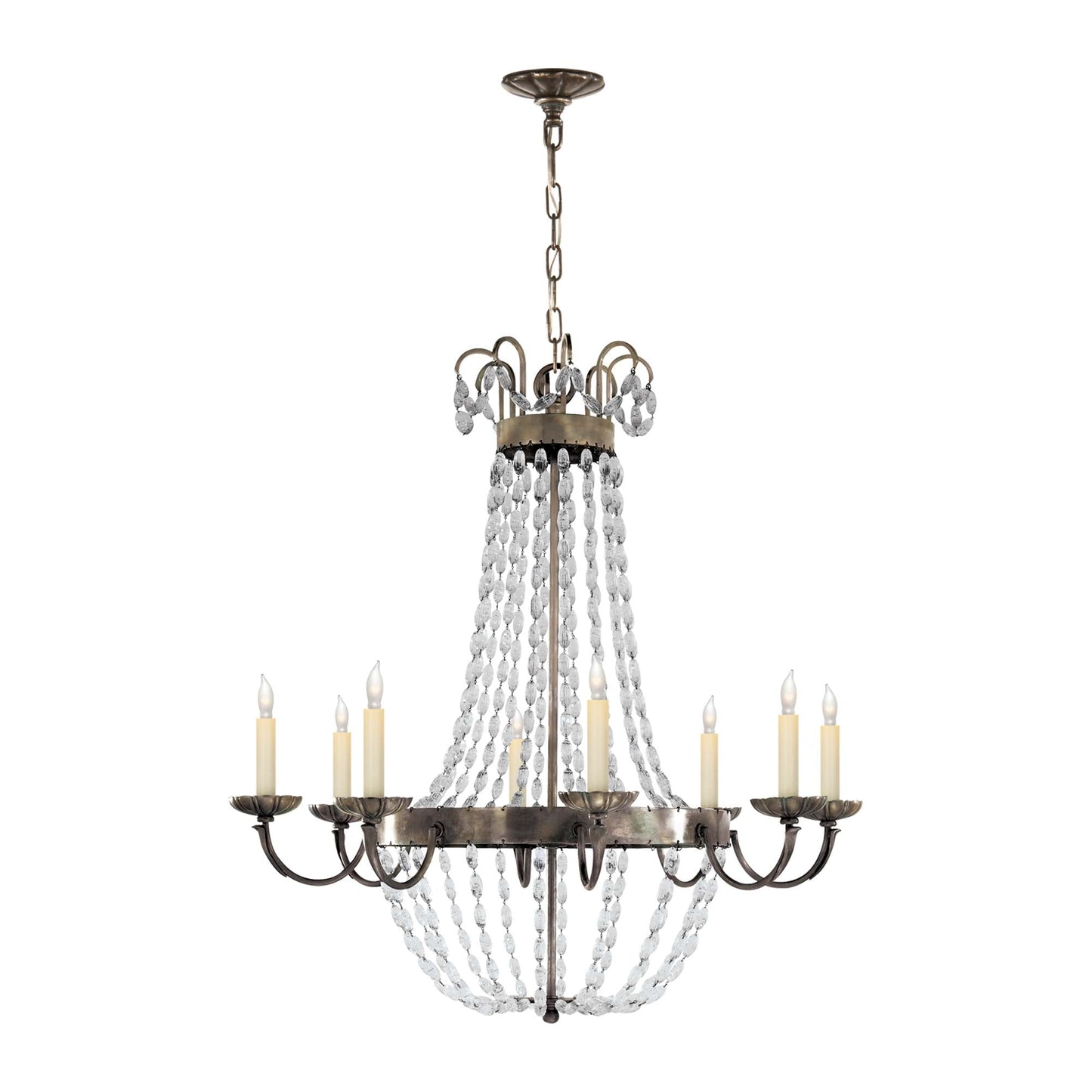 Paris Flea Market Chandelier in Sheffield Silver (Large).