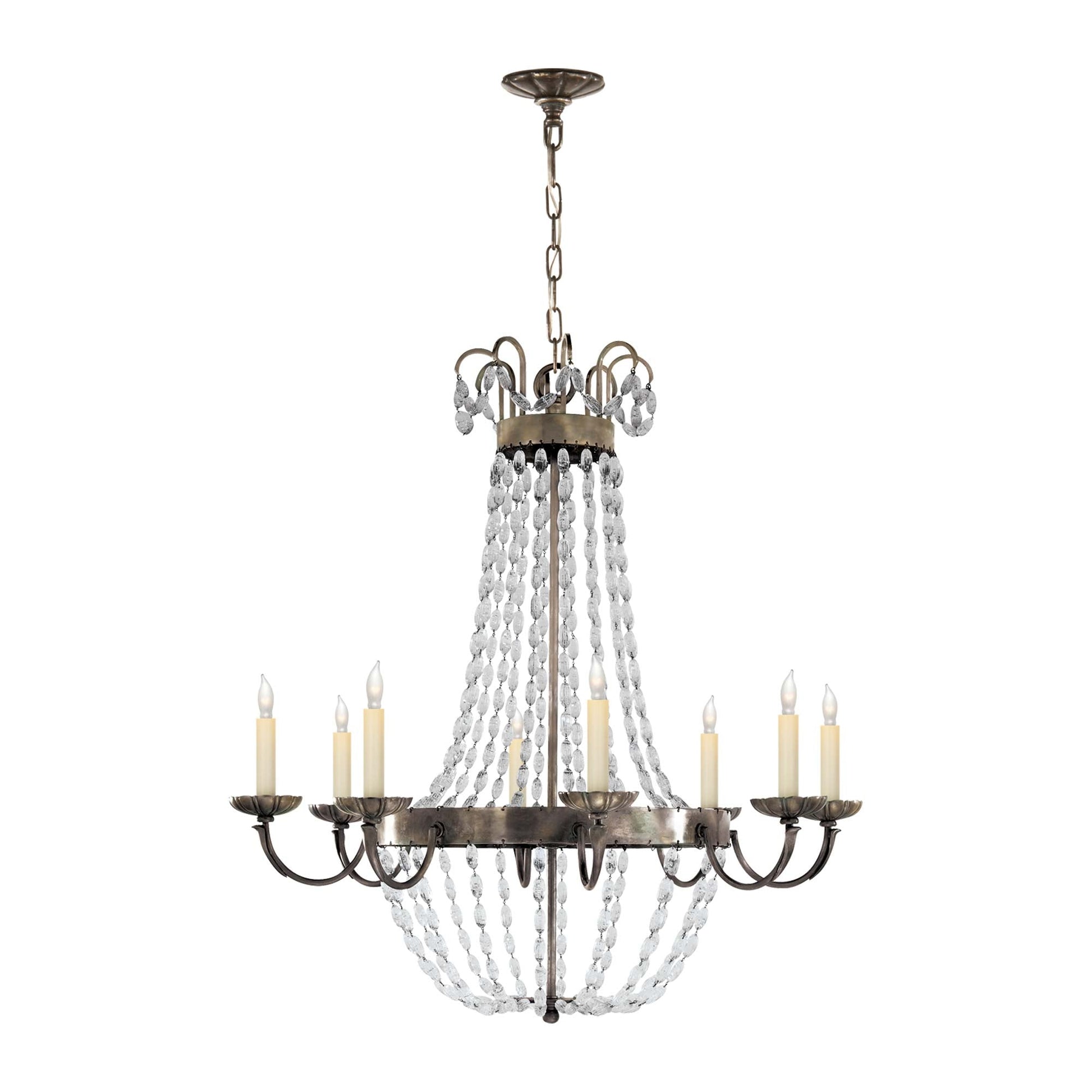 Paris Flea Market Chandelier in Sheffield Silver (Large).