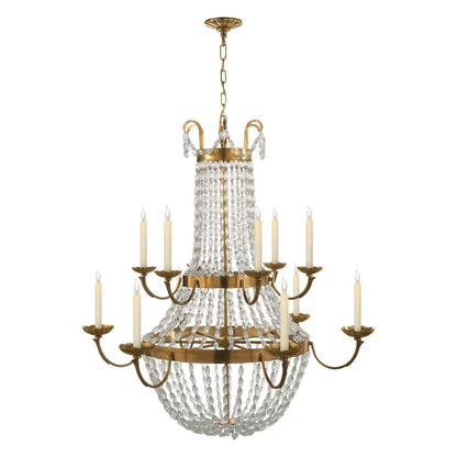 Paris Flea Market Chandelier in Antique-Burnished Brass (Grande).