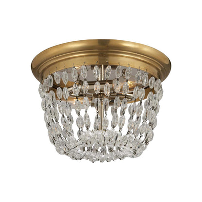 Paris Flea Market Flush Mount Ceiling Light in Antique-Burnished Brass (Small).