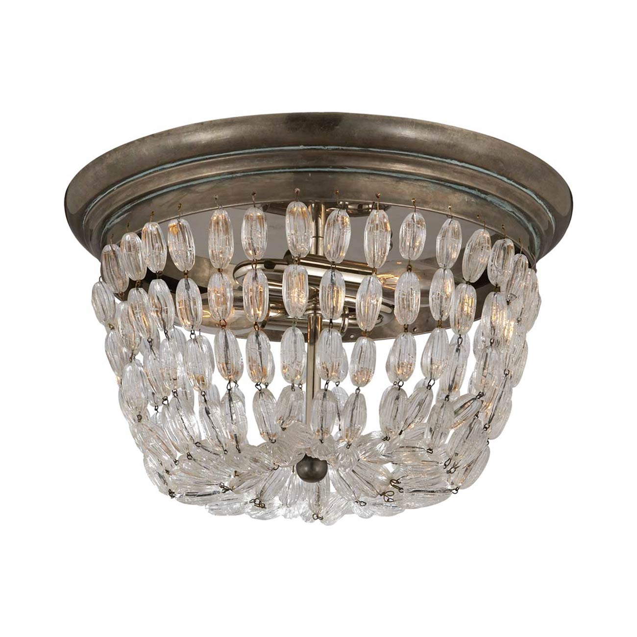 Paris Flea Market Flush Mount Ceiling Light in Sheffield Silver (Medium).