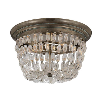 Paris Flea Market Flush Mount Ceiling Light in Sheffield Silver (Medium).