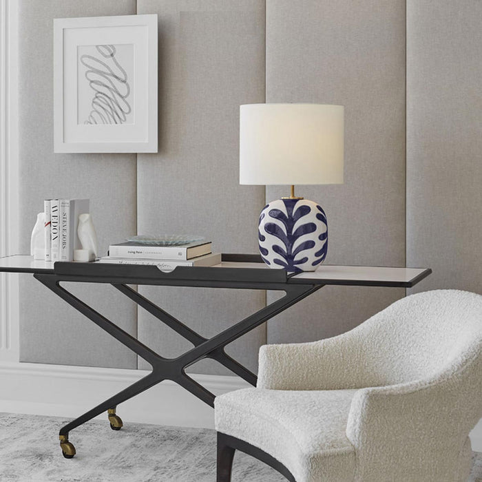 Parkwood Oval Table Lamp in living room.