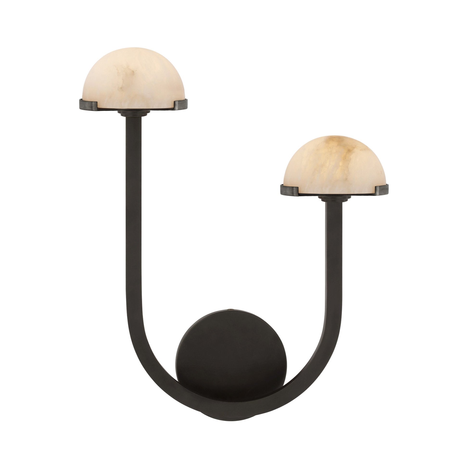 Pedra Assymetrical LED Wall Light in Right/Bronze.