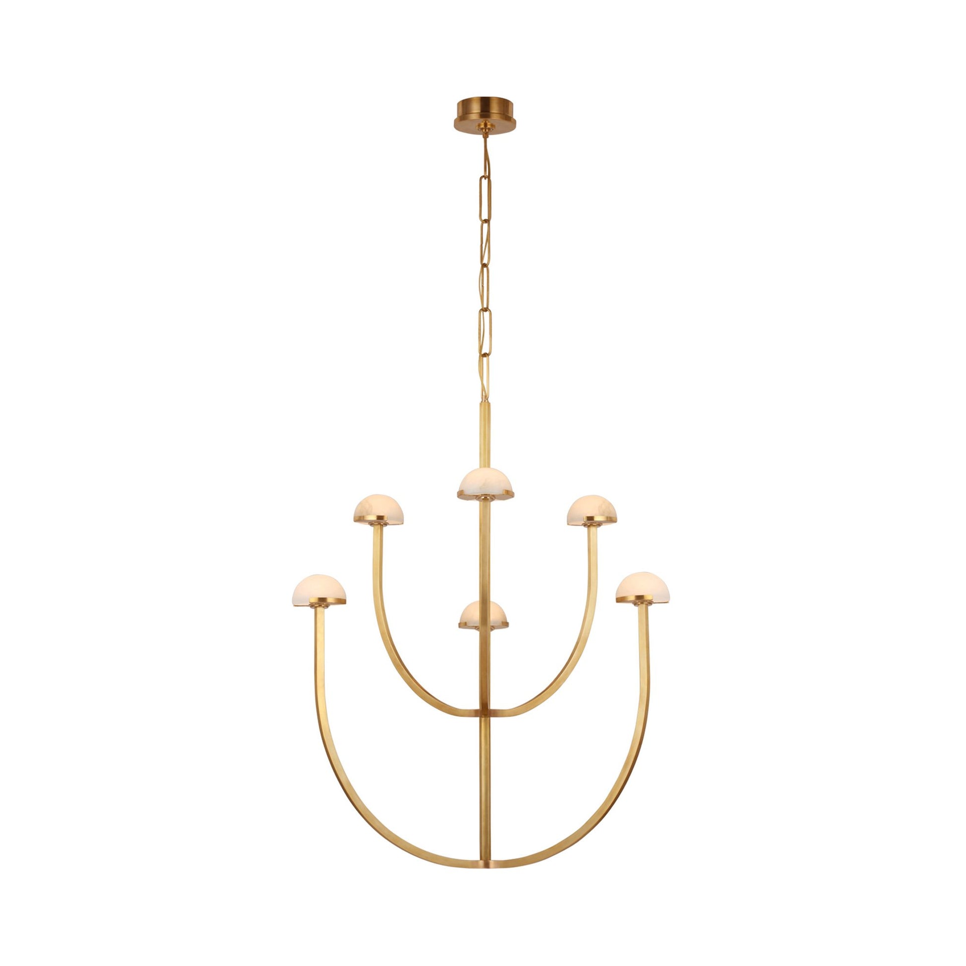 Pedra LED Chandelier in Antique-Burnished Brass (Large).