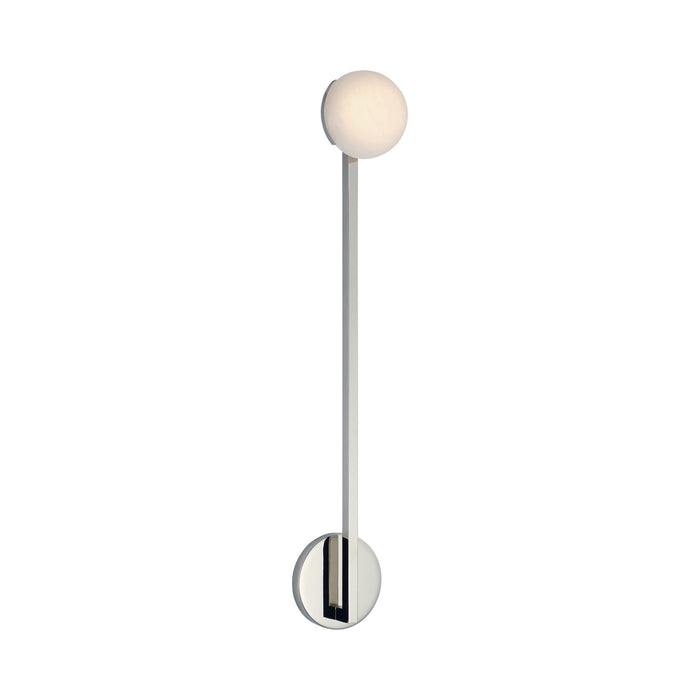 Pedra LED Wall Light in Polished Nickel.