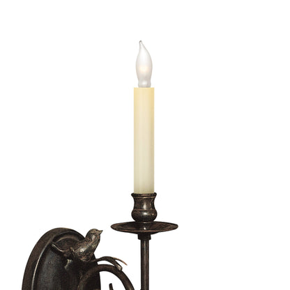 Perching Bird Wall Light in Detail.