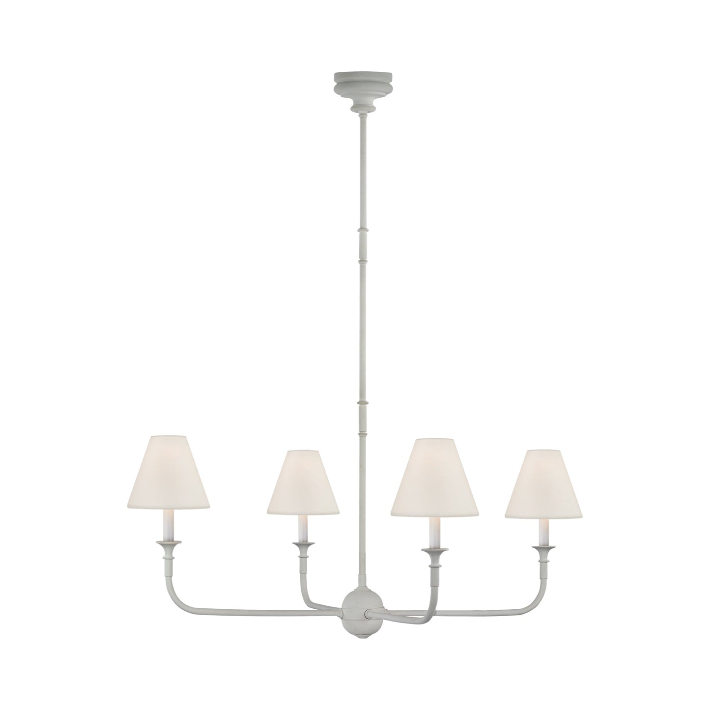 Piaf Chandelier in Plaster White (39-Inch/4-Light).