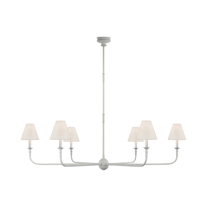 Piaf Chandelier in Plaster White (58-Inch/6-Light).