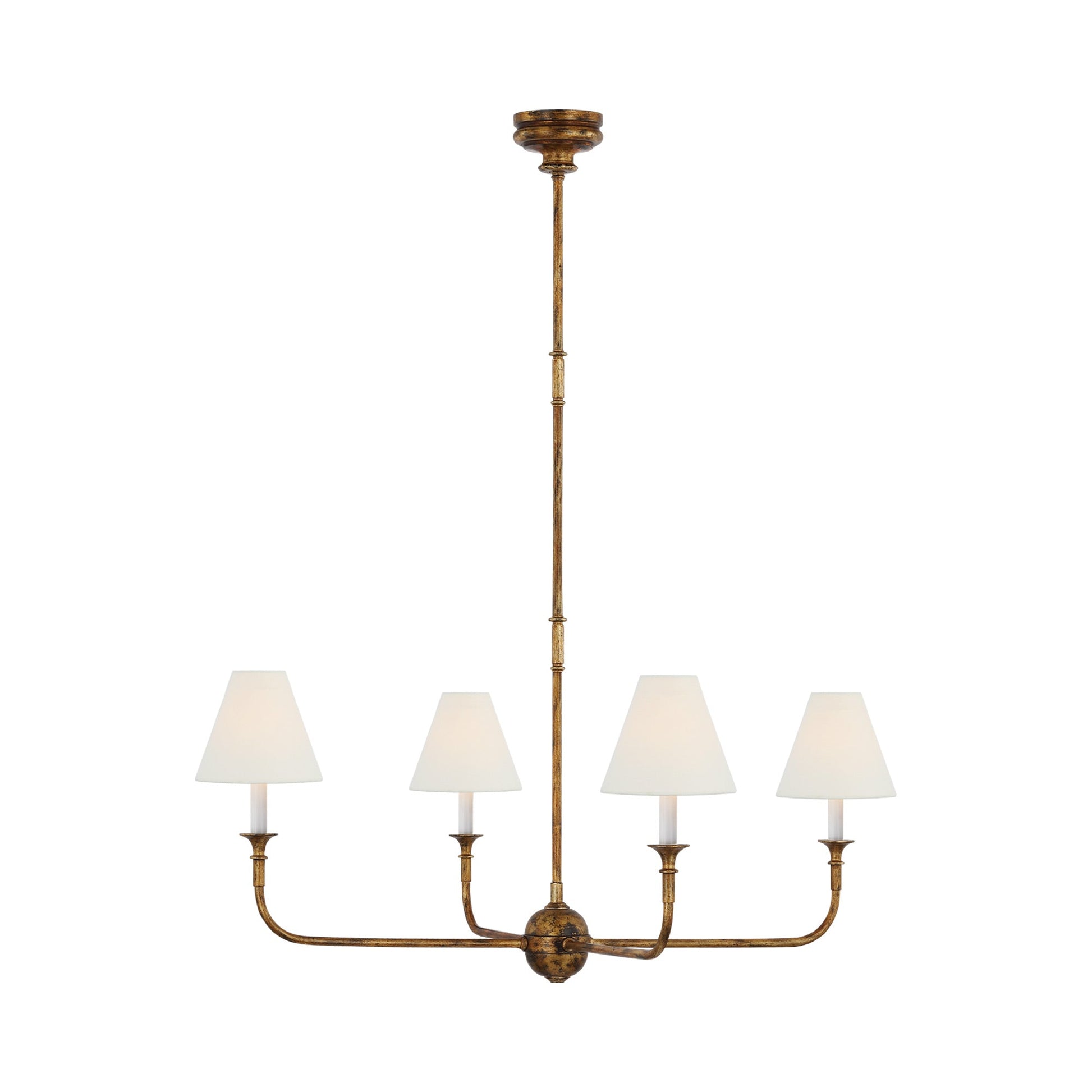 Piaf Chandelier in Antique Gild (39-Inch/4-Light).