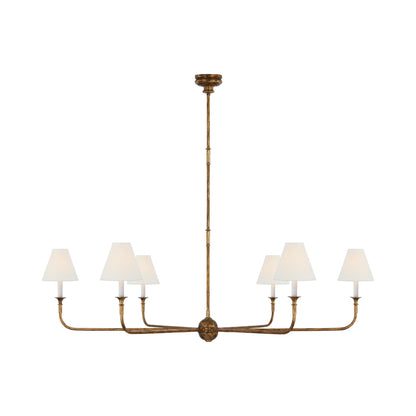 Piaf Chandelier in Antique Gild (58-Inch/6-Light).