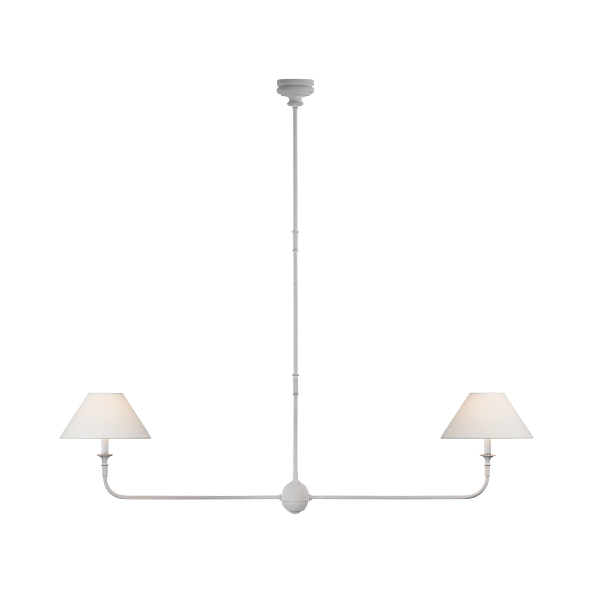 Piaf Linear Pendant Light in Plaster White.
