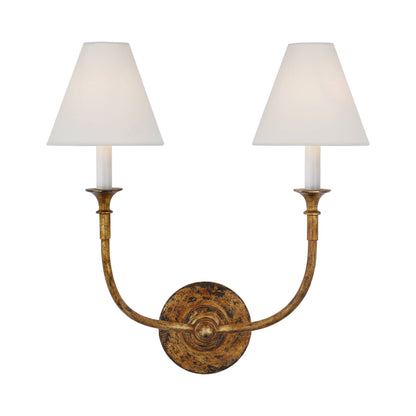 Piaf Wall Light in Antique Gild (2-Light).
