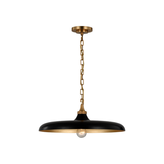 Piatto LED Pendant Light in Hand-Rubbed Antique Brass/Aged Iron (Medium).