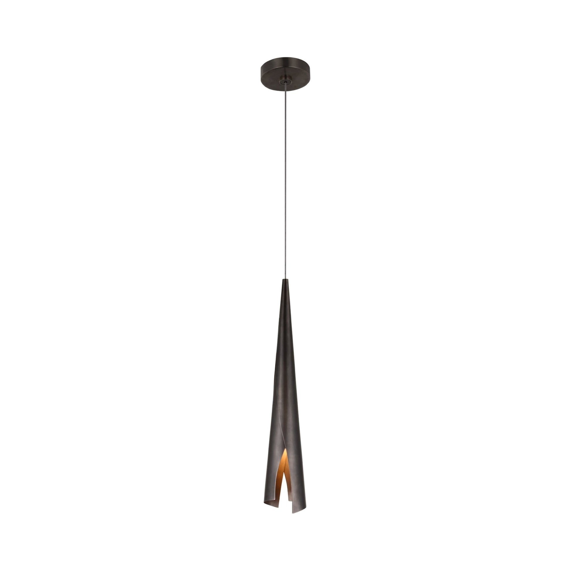 Piel LED Pendant Light in Bronze (X-Small).