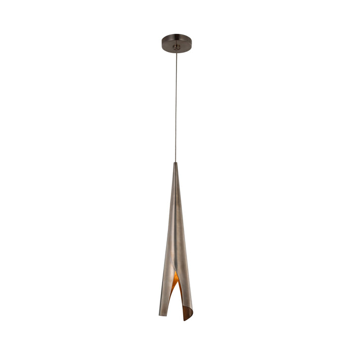 Piel LED Pendant Light in Pewter (Small).