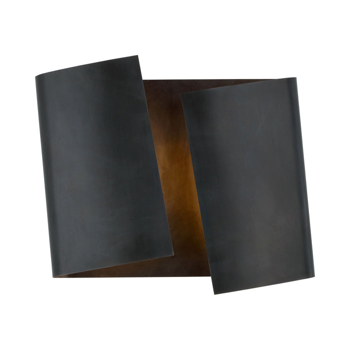 Piel Twisted LED Wall Light in Left/Bronze.