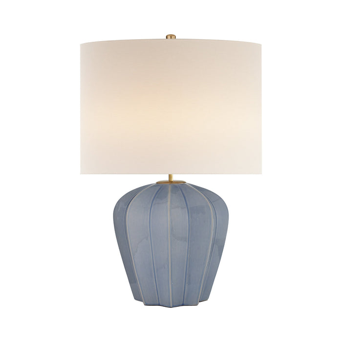 Pierrepont Table Lamp in Polar Blue Crackle.