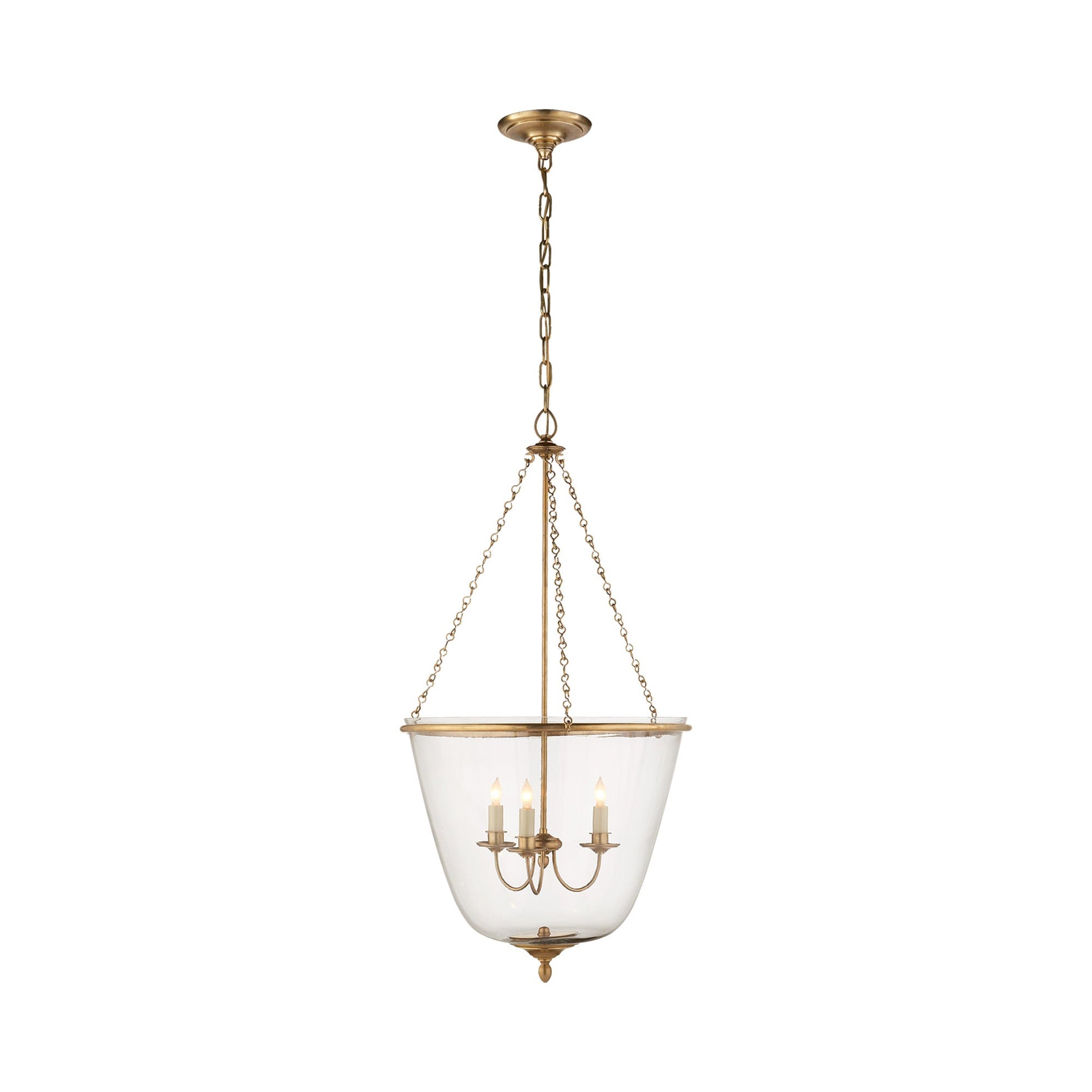 Pondview Jar Pendant Light in Hand-Rubbed Antique Brass.