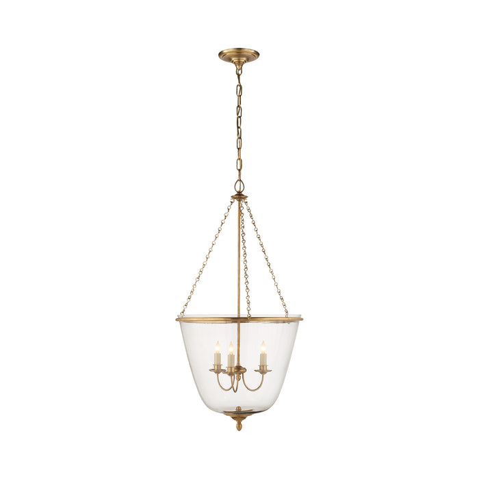 Pondview Jar Pendant Light in Hand-Rubbed Antique Brass.