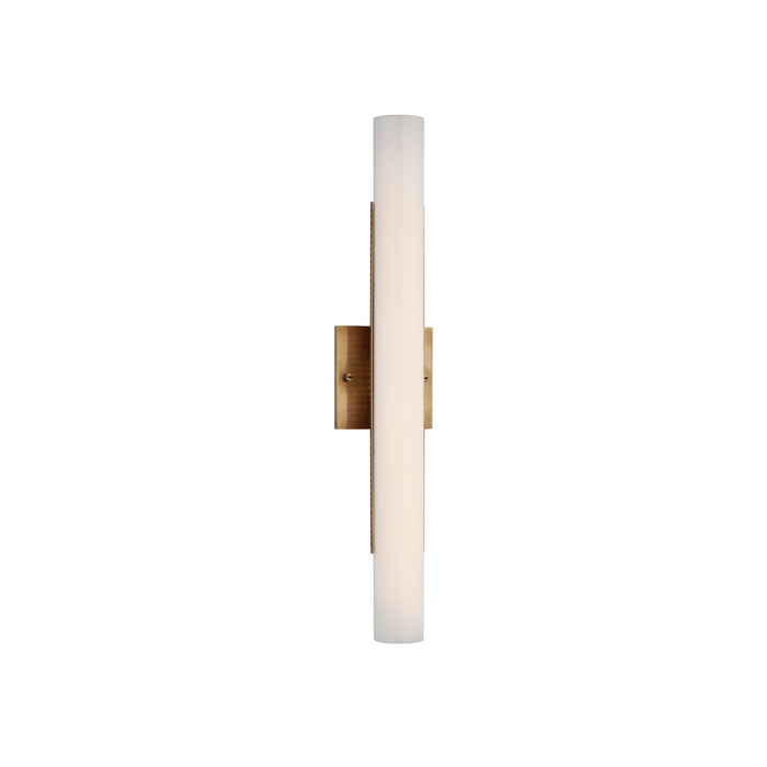 Precision LED Bath Wall Light in Antique-Burnished Brass (21-Inch).