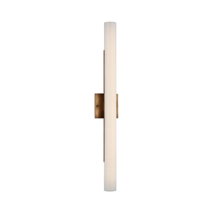 Precision LED Bath Wall Light in Antique-Burnished Brass (28-Inch).