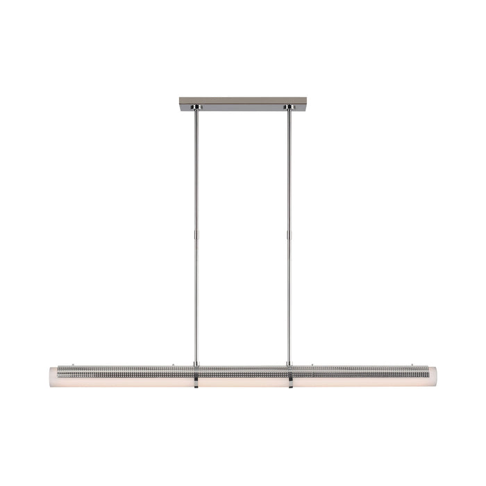Precision LED Linear Chandelier in Polished Nickel.