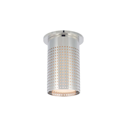 Precision Monopoint LED Flush Mount Ceiling Light in Polished Nickel (Small).