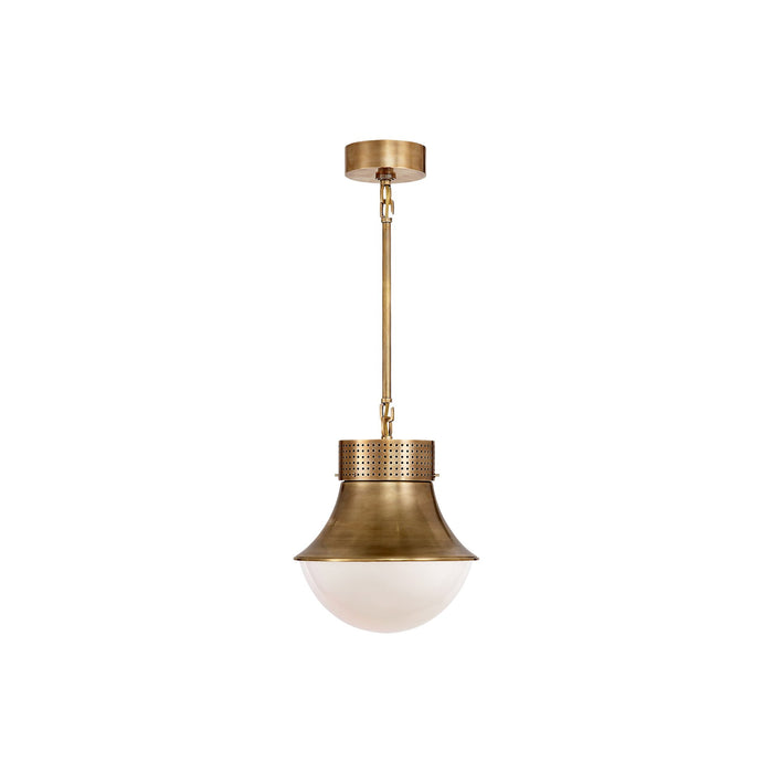 Precision Pendant Light in Antique-Burnished Brass (Small).