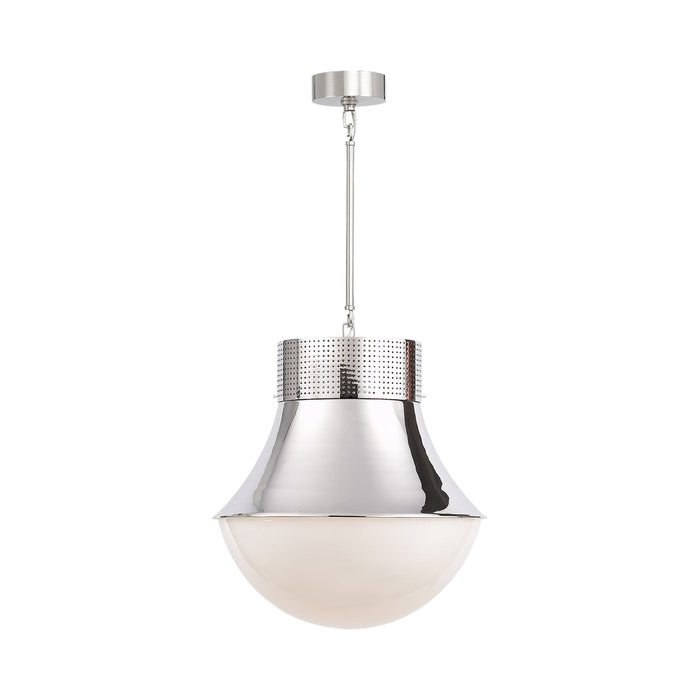 Precision Pendant Light in Polished Nickel (Large).