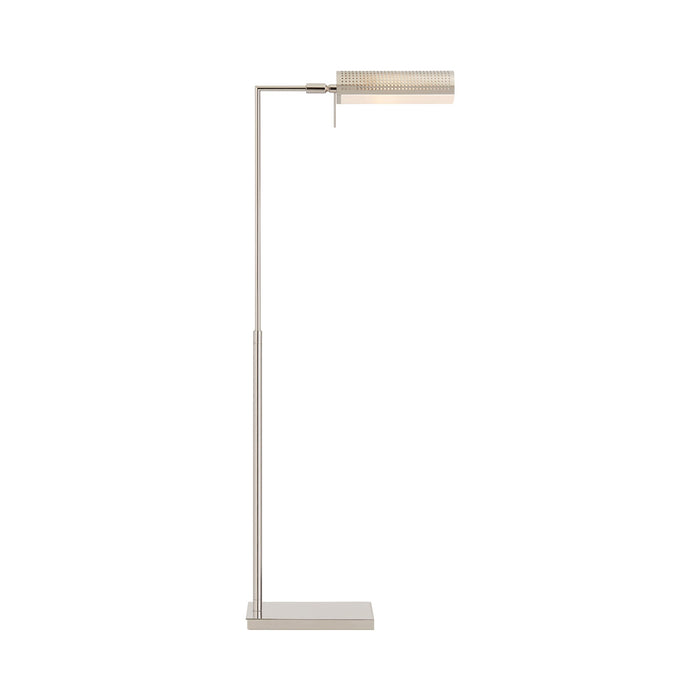 Precision Pharmacy LED Floor Lamp in Polished Nickel.