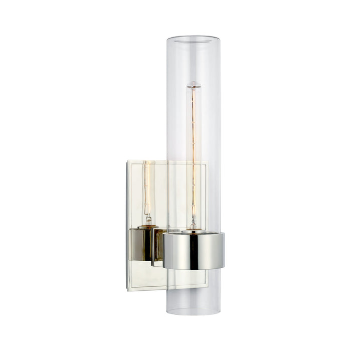 Presidio Outdoor LED Wall Light in Polished Nickel (Large).