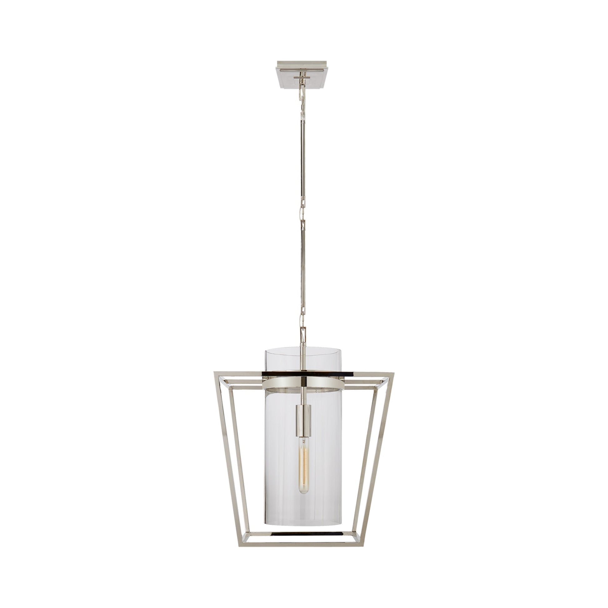 Presidio Small Lantern in Polished Nickel.