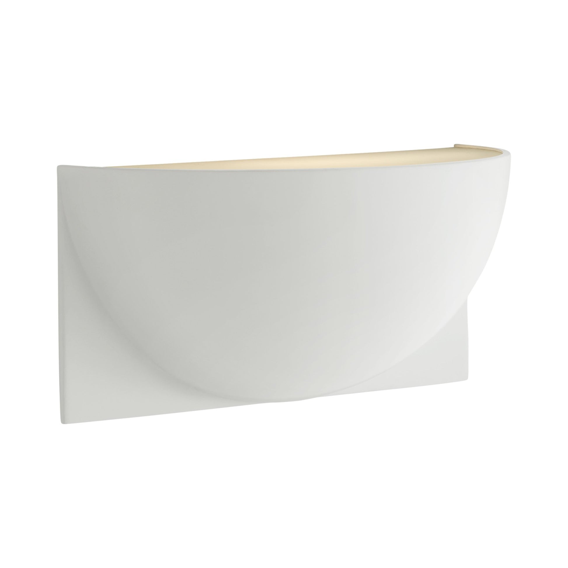 Quarter Sphere LED Wall Light in White.