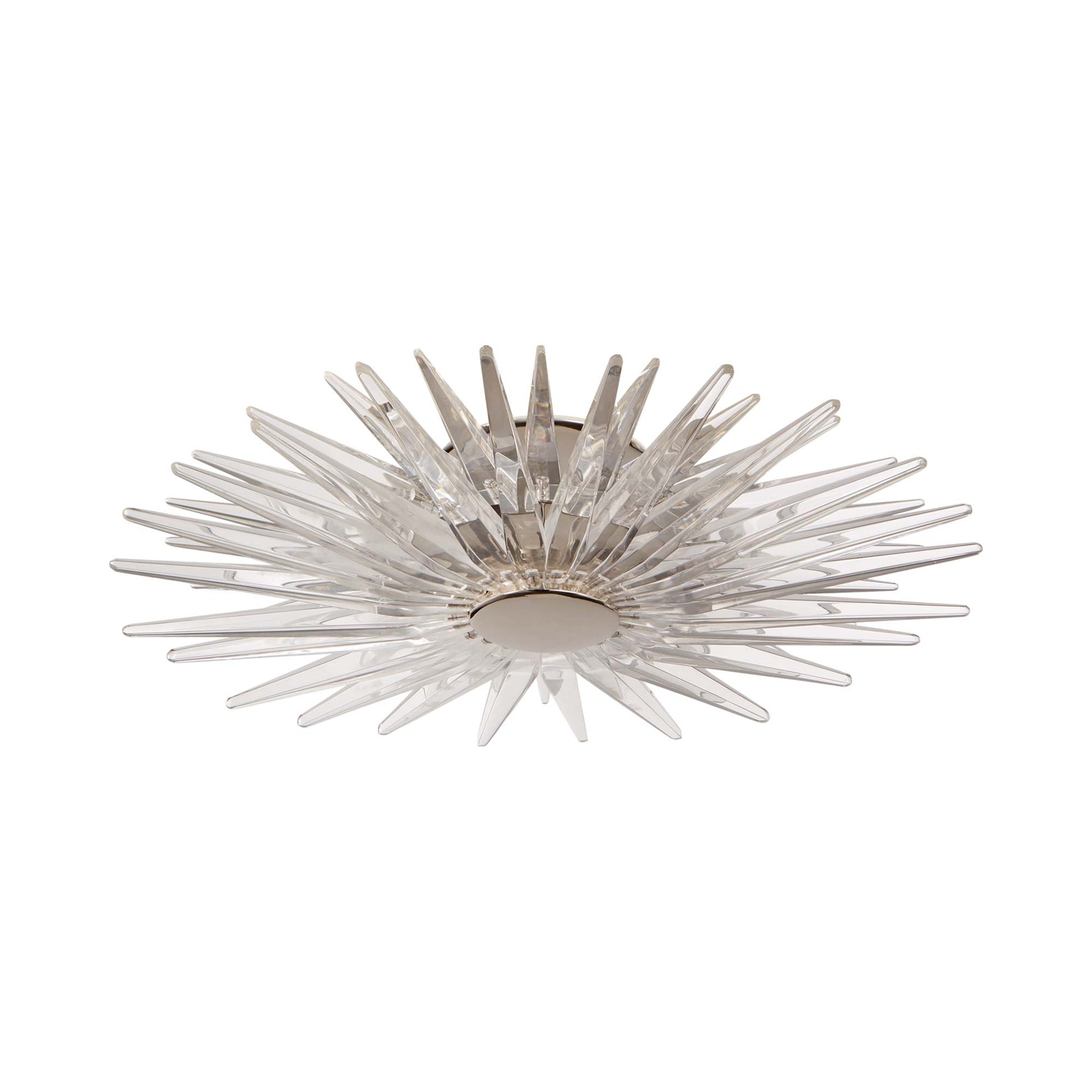 Quincy Sputnik LED Flush Mount Ceiling Light in Polished Nickel.
