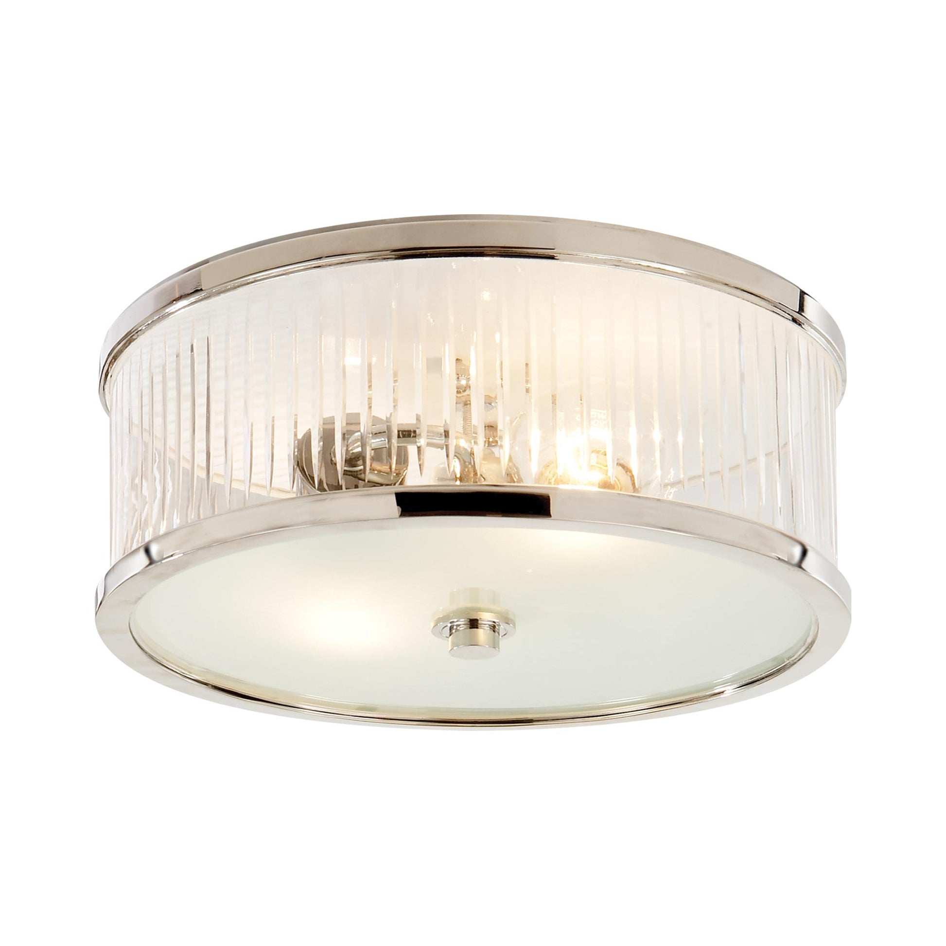 Randolph Flush Mount Ceiling Light in Polished Nickel (Large).