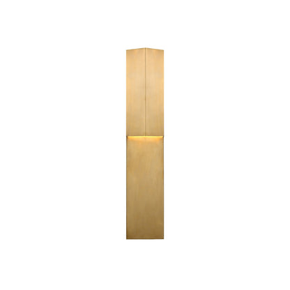 Rega Folded LED Wall Light in Antique-Burnished Brass (Medium).