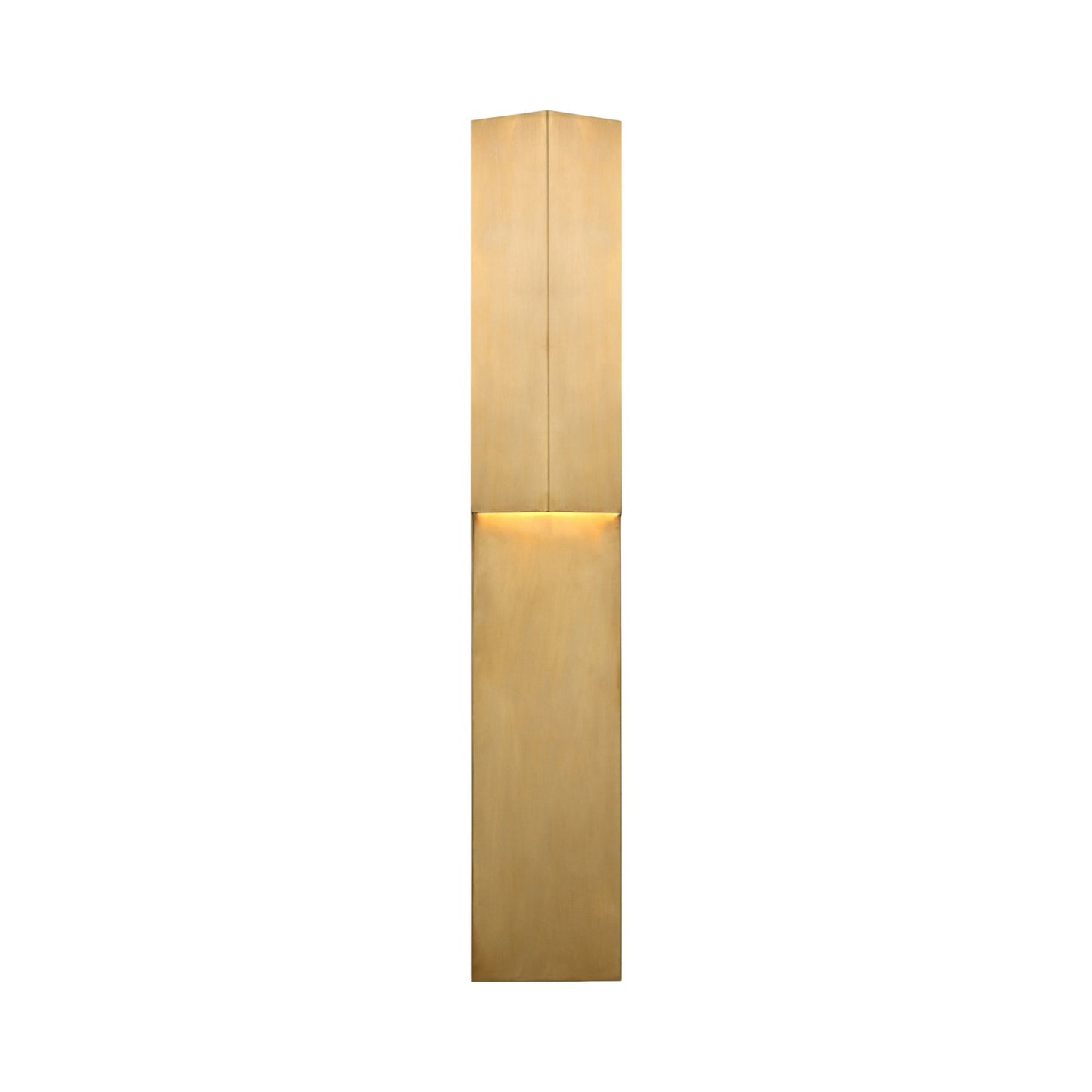 Rega Folded LED Wall Light in Antique-Burnished Brass (Large).