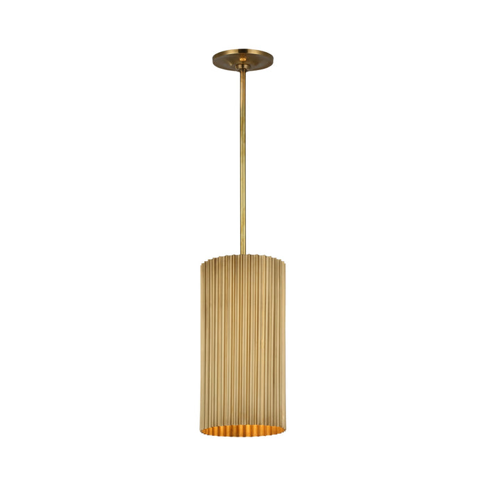 Rivers LED Pendant Light in Soft Brass (Small).